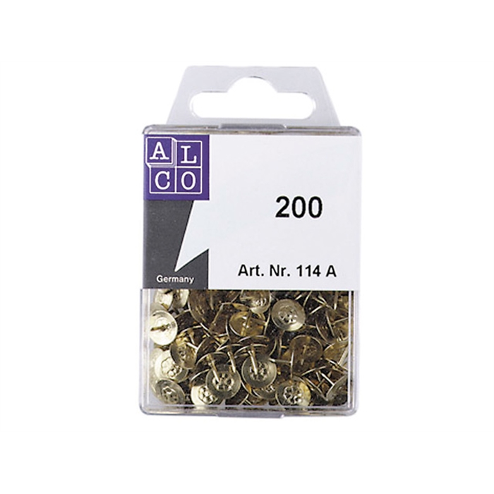 Image de ALCO AL-114A - Épingles de signalation Alco, Cuivre, 9 mm, Boîte de 200 pièces