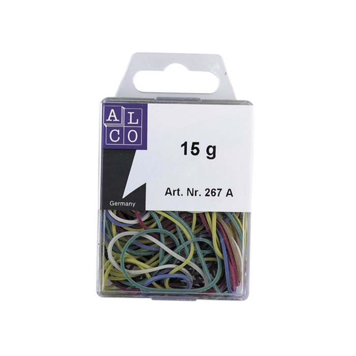 Afbeelding van ALCO AL-267A - Alco elastiekjes, 20-50 mm, Doos van 15 gram, Diverse kleuren