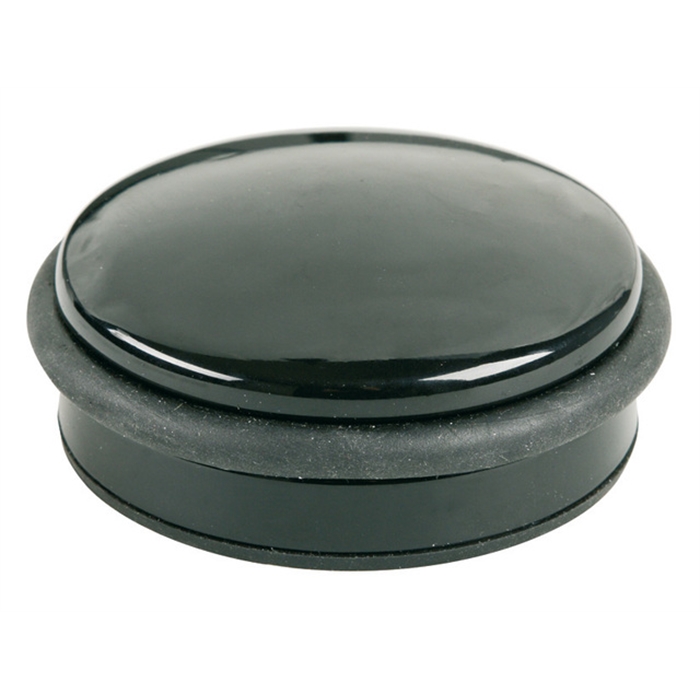 Afbeelding van deurstopper Alco metaal laag zwart, 1300 gram hoog 4cm