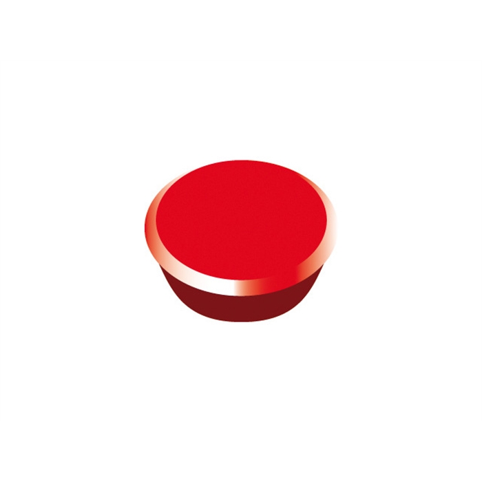 Afbeelding van magneet Alco 13mm rond doos a 10 stuks rood
