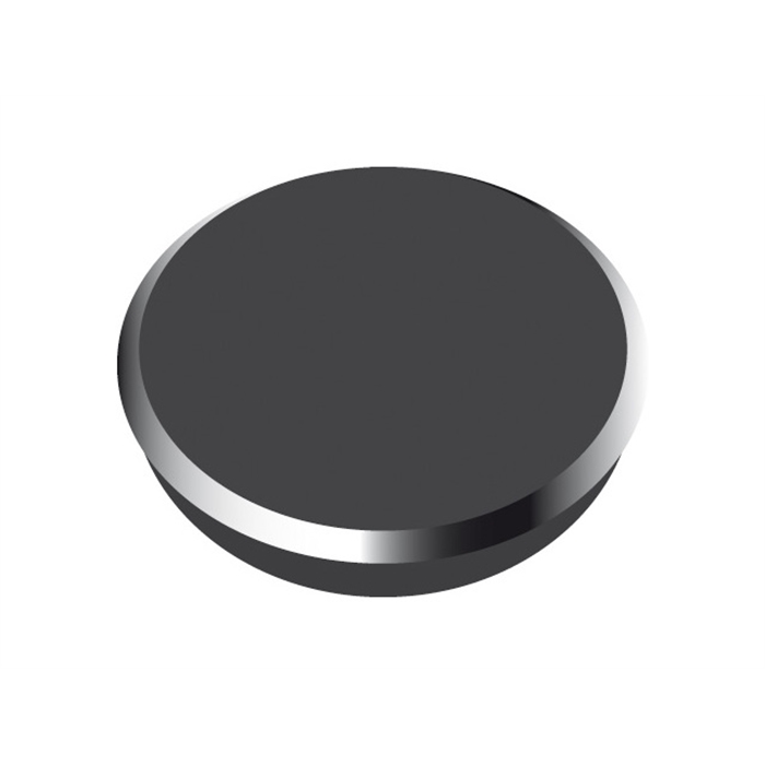 Afbeelding van magneet Alco 24mm rond blister a 6 stuks zwart