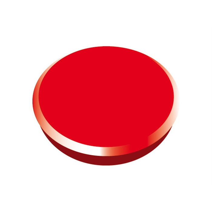 Afbeelding van magneet Alco 24mm rond blister a 6 stuks rood