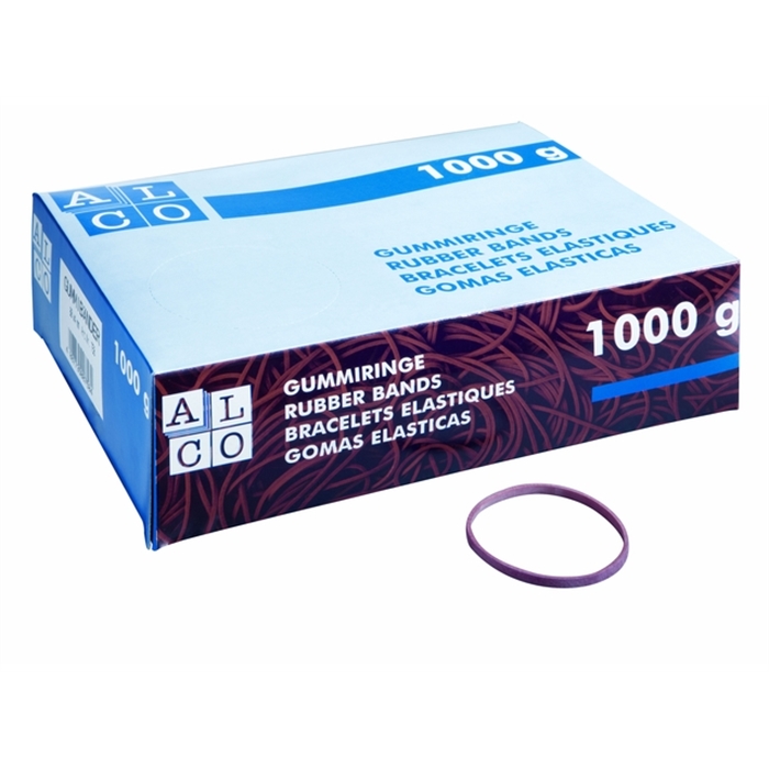 Afbeelding van ALCO AL-745 - Rubberen band, Extra grote verpakking: 1 kg, Rubber, Ø 65 mm, Rood