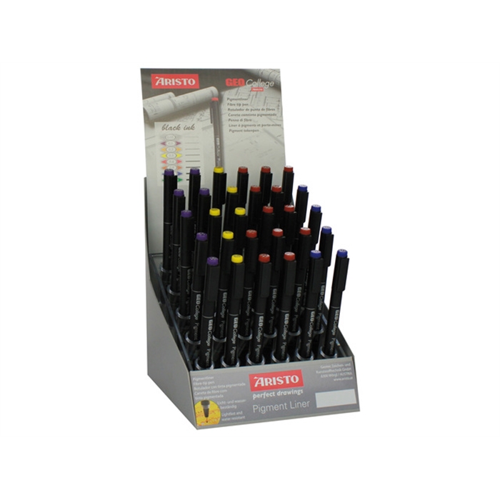 Image de ARISTO AR-VD23012 - Présentoir Pigmentliner GeoCollege, 30 stylos