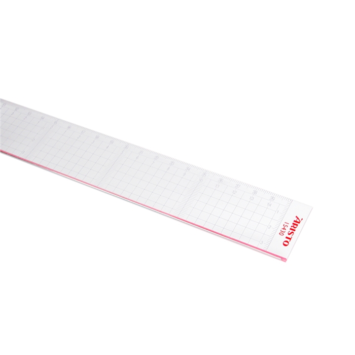 Afbeelding van ARISTO AR-15430 - Liniaal, 30 cm, snijkant, Rood, Plexiglas®, Transparant