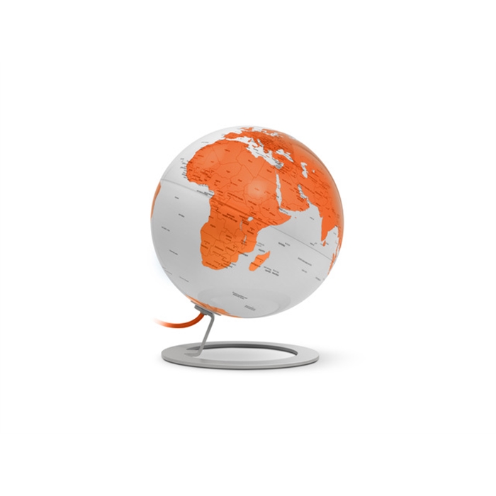 Image de ATMOSPHERE NR-0324IGWO-GB - Globe iGlobe Light Orange, Ø 25 cm, métal et chrome, Orange, anglais