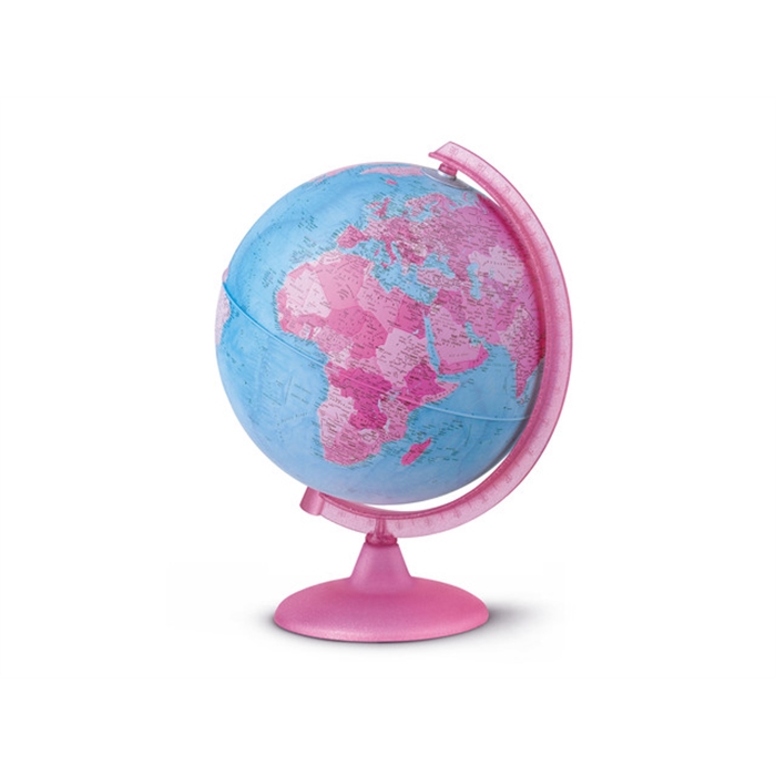 Afbeelding van ATMOSPHERE NR-0325PIPI-NL - Wereldbol Pink, Ø 25 cm, kunststof voet, verlichting, Nederlands