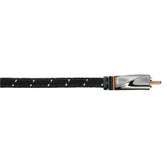 Afbeelding van AVINITY 00107506 - Digitale Cinch-kabel, 1 stekker-1 stekker, stof, verguld, 1 m, Zwart/wit