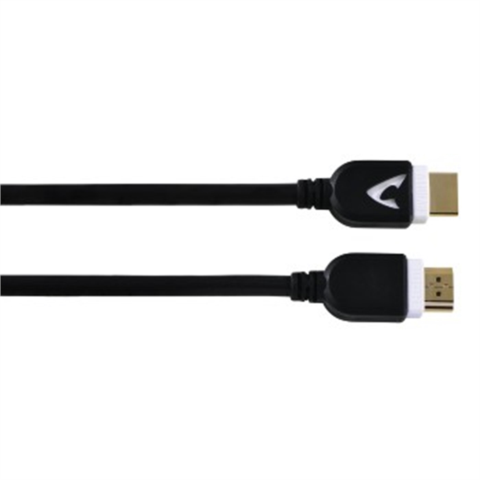 Image de AVINITY 127001 - Câble haute vitesse HDMI™, fiche-fiche, doré, Ethernet, 1,5 m, Noir