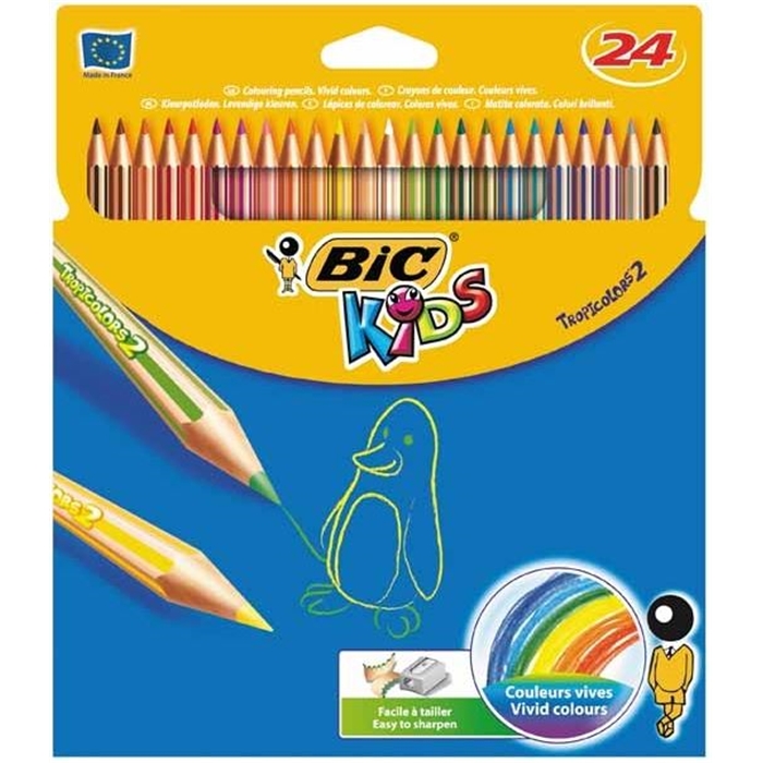 Image de BIC 937518 - Crayons Tropicolor 2 - 24 pièces