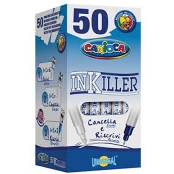 Afbeelding van Carioca 41414 - Doos met 50 stuks Inkiller inktuitwisser met twee punten