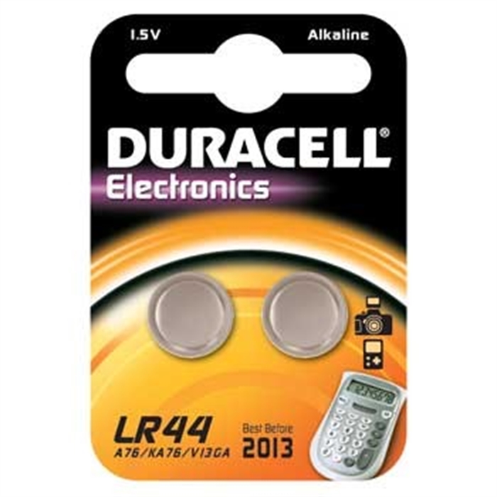 Picture of Button Cell LR44, Alkali-Mangan, 1,50 V, 2 Piece, Silver