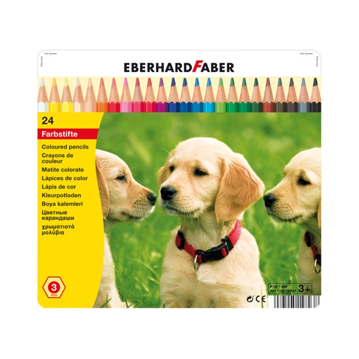 Image de Crayons de couleur Eberhard Faber Classic étui métallique   de 24 pièces