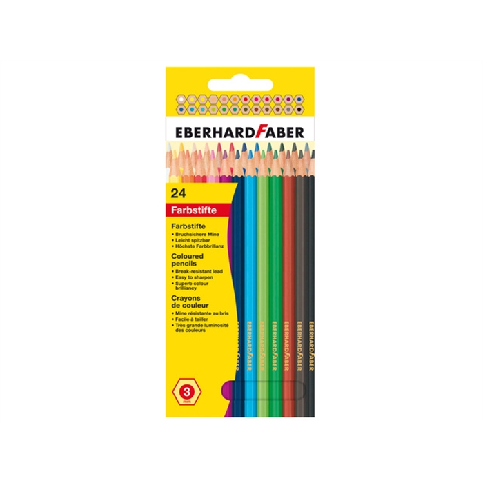 Image de Crayons de couleur Eberhard Faber étui carton de 24 pièces