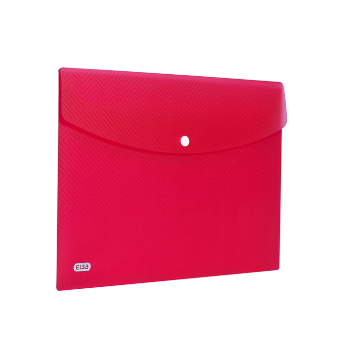 Afbeelding van ELBA Urban enveloppetas A4 PP transparant roze pak van 5 stuks
