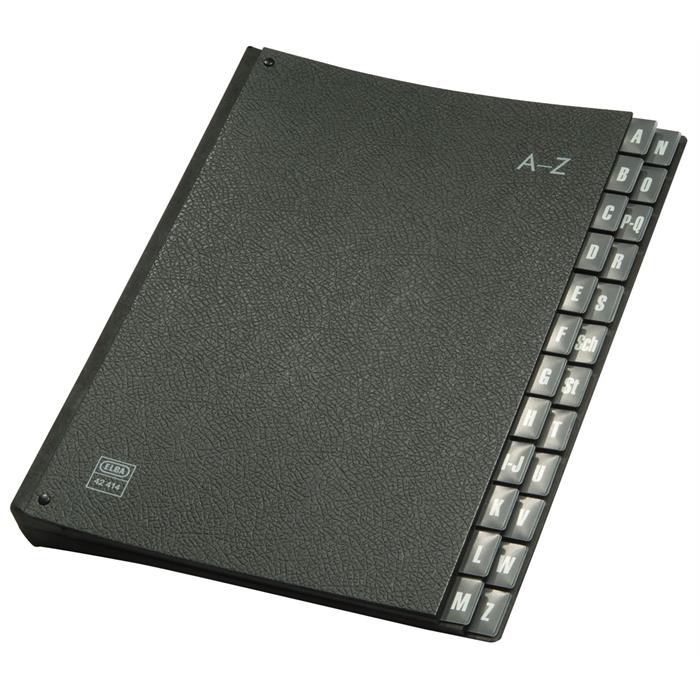Afbeelding van ELBA sorteermap A4 24 tabs A-Z karton zwart