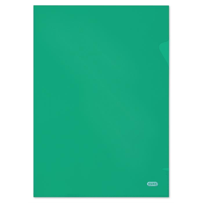 Image de ELBA Shine pochette coin A4 transparent plastique vert