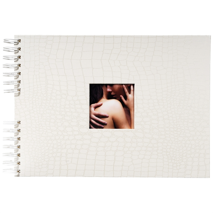 Image de Album photos à spirales 50 pages blanches Célia - 32x22 cm-Nacre