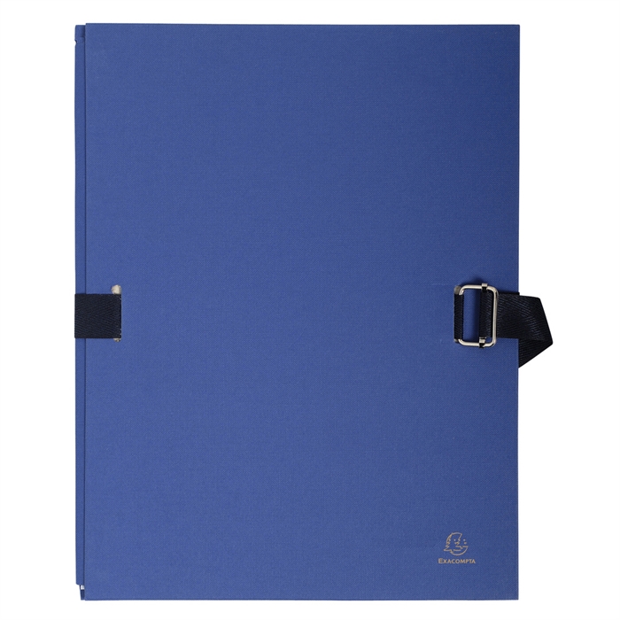 Image de Chemise dos extensible avec rabat papier - 24x32cm-Bleu foncé