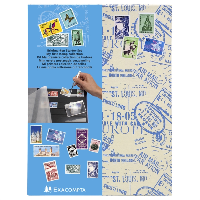 Afbeelding van "Filateliekit AIR MAIL  "Ma Première Collection de timbres"-Geass. Designs