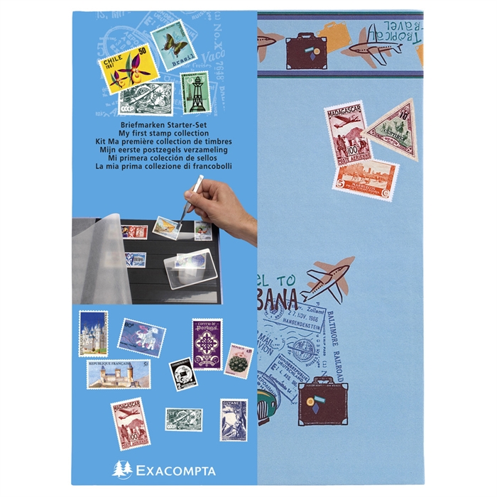 Image de "Kit philatélie Air Mail "Ma Première Collection de timbres"-Visuels assortis