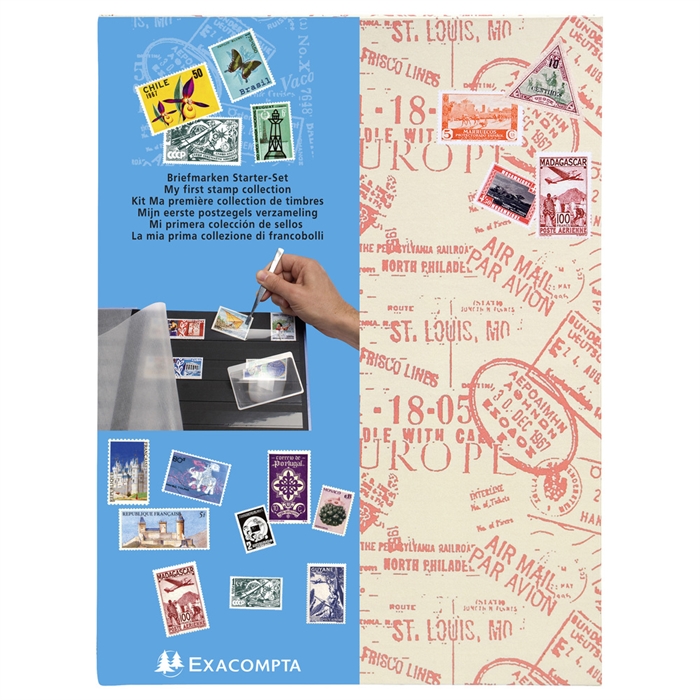 Image de "Kit philatélie Air Mail "Ma Première Collection de timbres"-Visuels assortis