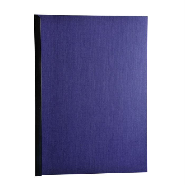 Image de Paquet de 100 couvertures Grain toilé pour reliure A4-Bleu foncé