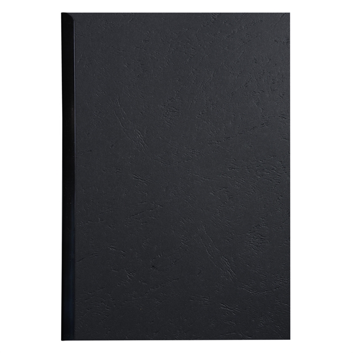 Image de Paquet de 100 couvertures Grain cuir pour reliure A4-Noir