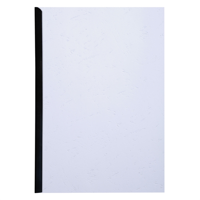 Image de Paquet de 100 couvertures Grain cuir pour reliure A4-Blanc