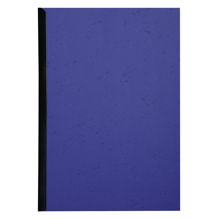 Image de Paquet de 100 couvertures Grain cuir pour reliure A4-Bleu foncé