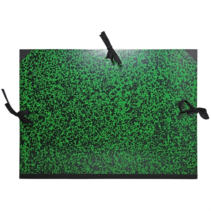 Afbeelding van Tekenmap Annonay met linten 37x52cm - voor formaat B3 en 50x32,5cm-Groen