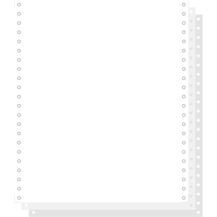 Afbeelding van "1000 vellen  zelfkopiërend listingpapier 240x11" 3afscheurbare Carollbanden "-Wit