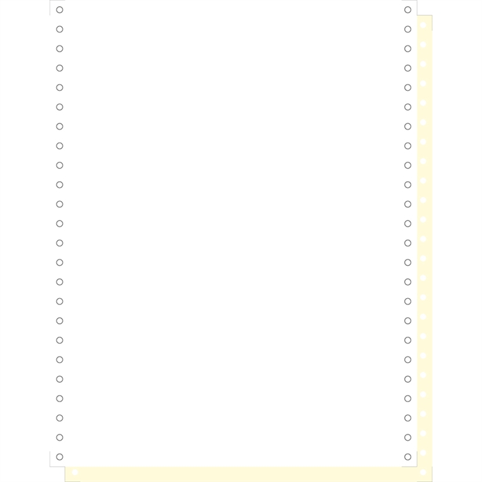 Afbeelding van "1000 vellen  zelfkopiërend listingpapier 240x12" 2 afscheurbare Carollbanden "-Wit