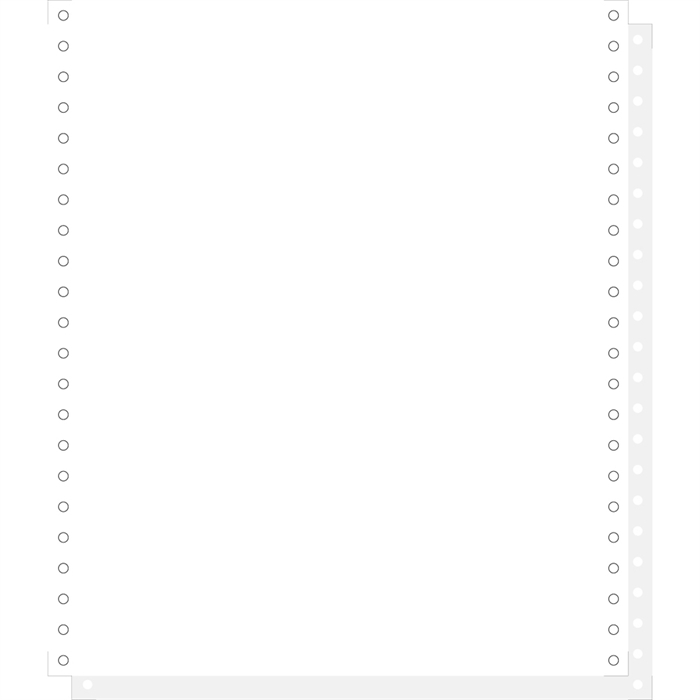Afbeelding van "1000 vellen  zelfkopiërend listingpapier 240x11" 2afscheurbare Carollbanden "-Wit