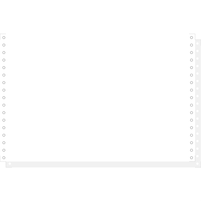 Afbeelding van "1000 vellen  zelfkopiërend listingpapier 330x8 1/2" 2 afscheurbare Carollbanden "-Wit
