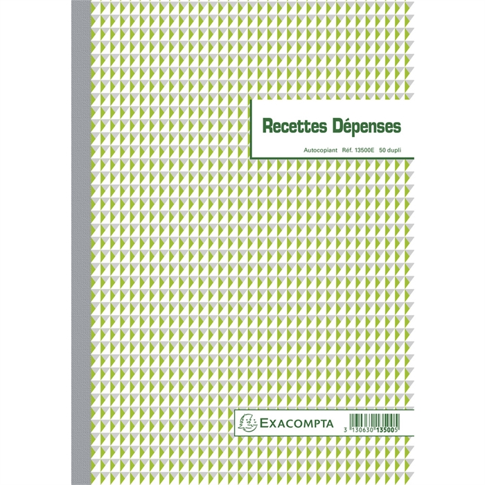 Afbeelding van Inkomsten - Uitgaven 29,7x21cm 50 bladen zelfkopiërend papier dupli - Franstalig 