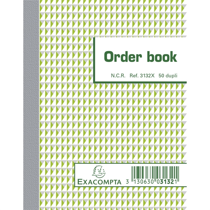 Afbeelding van Orderbook gelijnd 13,5x10,5cm 50 blad doorschrijfpapier dupli 