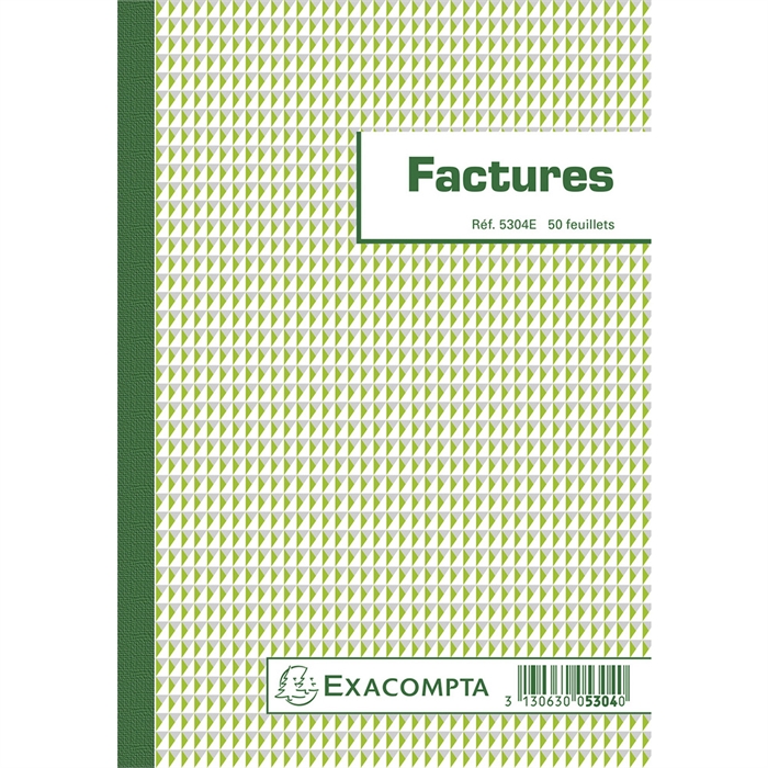 Image de Blocs Factures 50 feuilles - Format 21x14,8 cm 