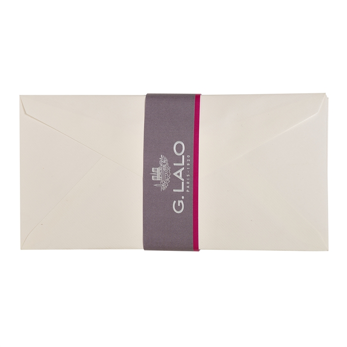 Image de 20 enveloppes DL (110x220mm) Toile Impériale doublées gommées.