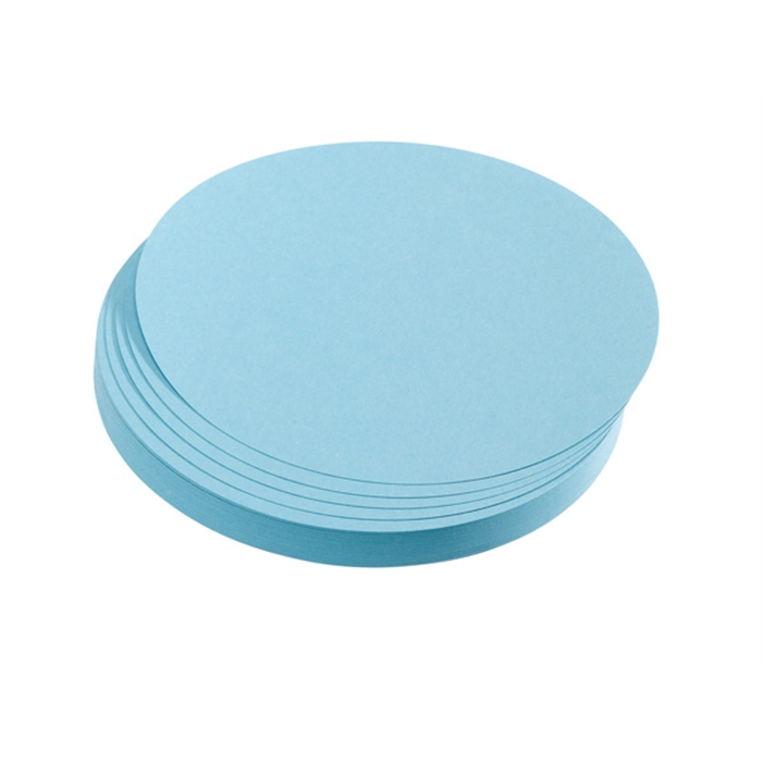 Image de Cartes de Présentation, Cercles Ø 9,5 cm. Couleur: blue clair. 500 pièces