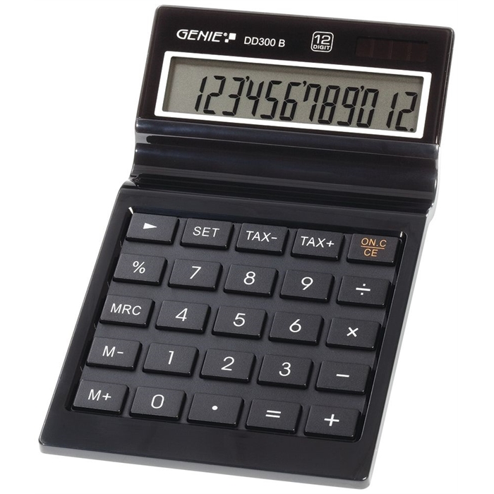 Image de GENIE DD300 - Calculatrice de bureau 12 chiffres Dual power Noir