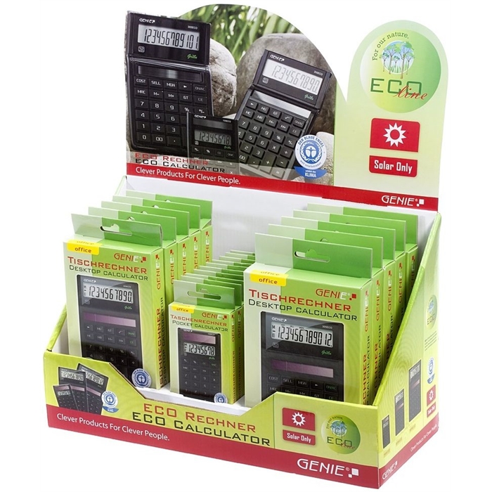 Afbeelding van GENIE ECO-serie verkoopsdisplay Incl. 20 rekenmachines