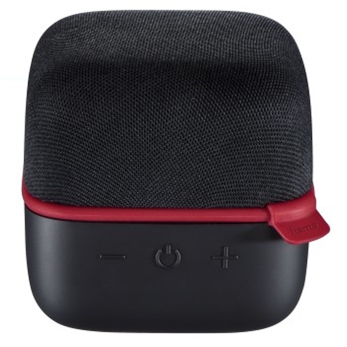 Image de Enceinte Bluetooth mobile Cube, noire/rouge
