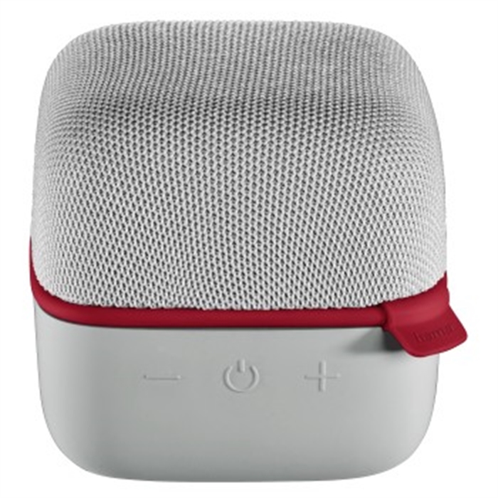Image de Enceinte Bluetooth mobile Cube, gris/rouge