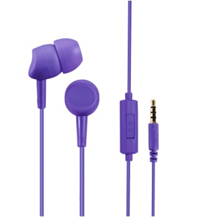 Afbeelding van In-ear-stereo-headset met microfoon Basic4Phone, Ultra Violet