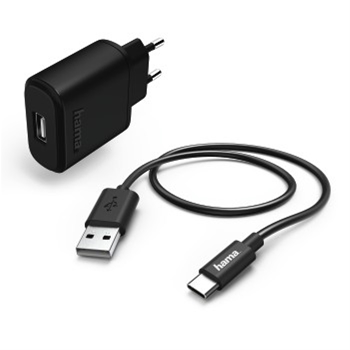 Image de Kit charge secteur, USB Type-C, 2,4 A, noir