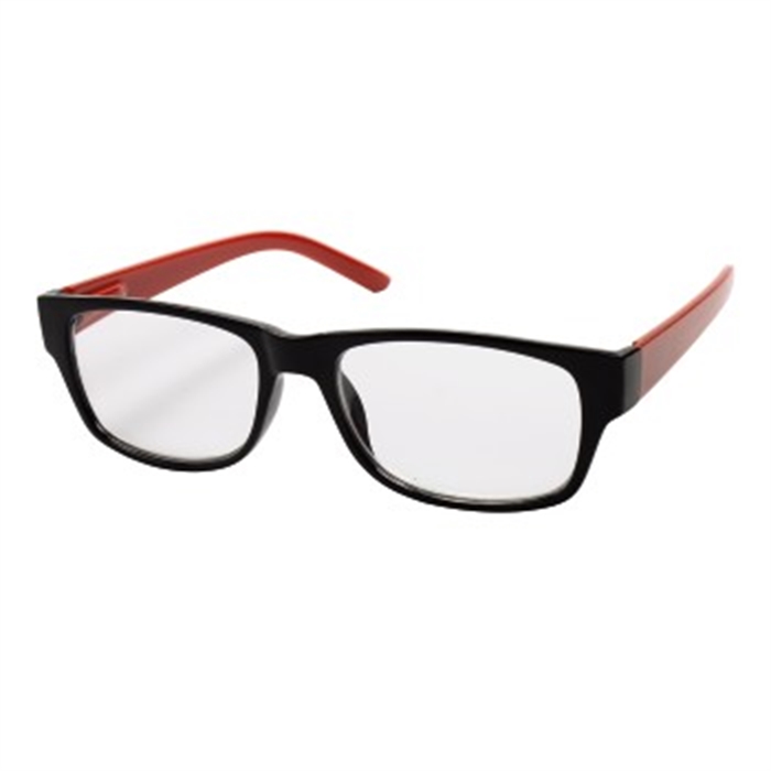 Image de Paire de lunettes de lecture, en plastique, noir/rouge, +1,5 dioptries / Lunettes de lecture