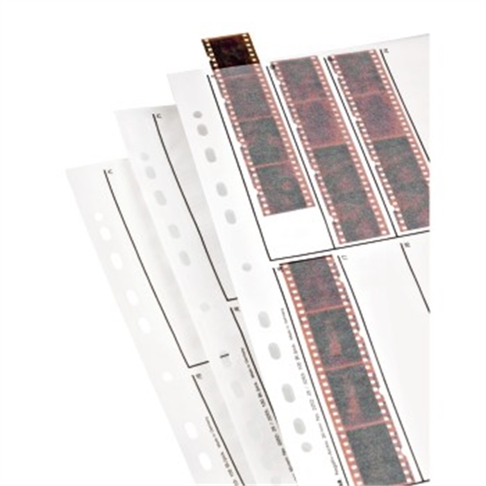 Image de Étuis à négatifs, papier cristal, 10 bandes de 4 négat., 24x36cm, 25p. / Pochettes pour négatifs