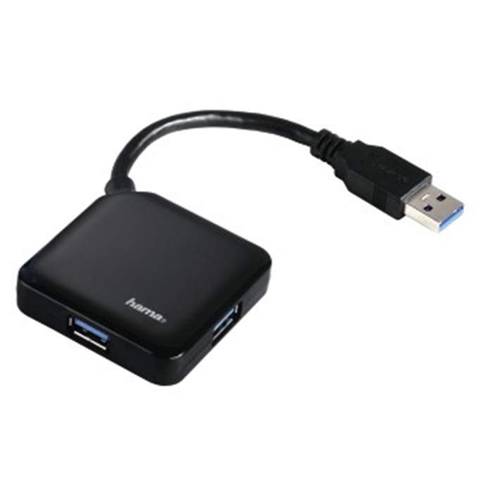 Image de Hub USB 3.0, 4 ports, alimenté par bus, noir / Hub compact
