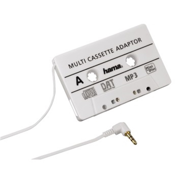 Image de Cassette adaptatrice MP3/CD pour véhicule, blanc / Adaptateur pour autoradio